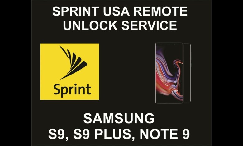Sprint USA Remote Unlock Service, Samsung S9, S9 Plus, Sprint USA Remote Unlock Service, Samsung S9, S9 Plus,