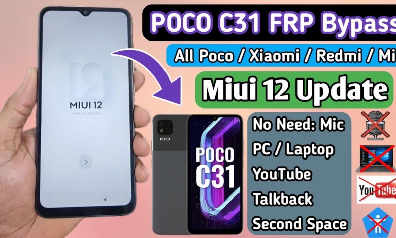 How to FRP Bypass Poco C31 | All Miui 12 | Without PC How to FRP Bypass Poco C31 | All Miui 12 | Without PC
