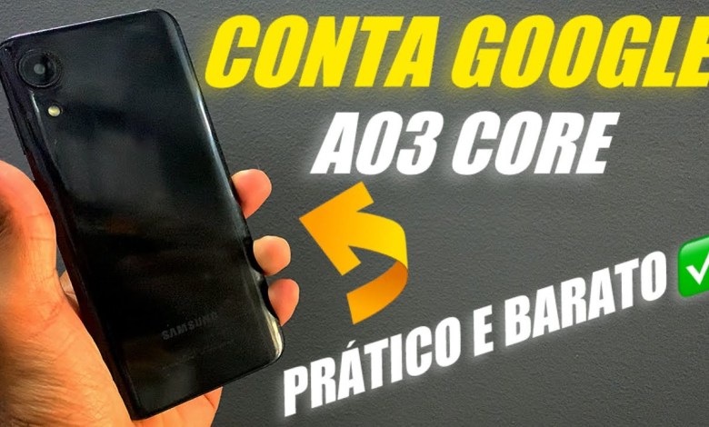 COMO REMOVER A CONTA GOOGLE DO A03 CORE / A032M / A032F COMO REMOVER A CONTA GOOGLE DO A03 CORE / A032M / A032F