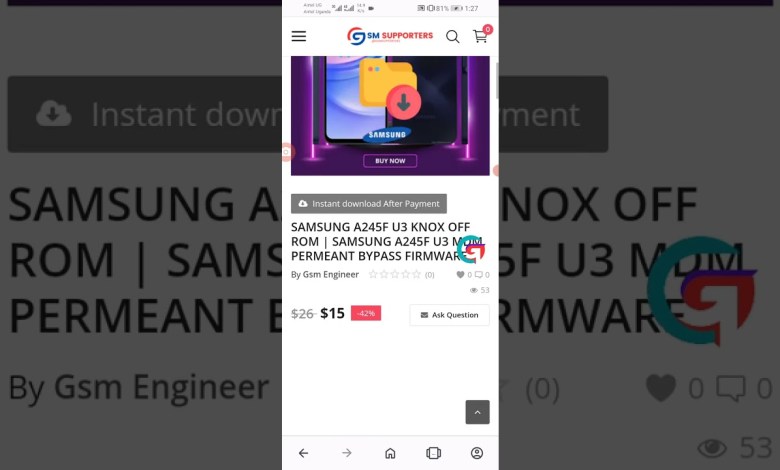 SAMSUNG A245F U3 KNOX OFF ROM | SAMSUNG A245F U3 MDM SAMSUNG A245F U3 KNOX OFF ROM | SAMSUNG A245F U3 MDM