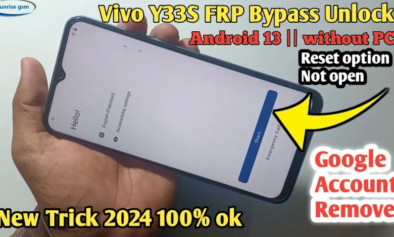 Vivo Y33S/Y33T Frp Bypass Android 13 | Vivo Y33 Google Vivo Y33S/Y33T Frp Bypass Android 13 | Vivo Y33 Google