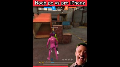 Noob pc player vs pro iPhone player #freefire Noob pc player vs pro iPhone player #freefire
