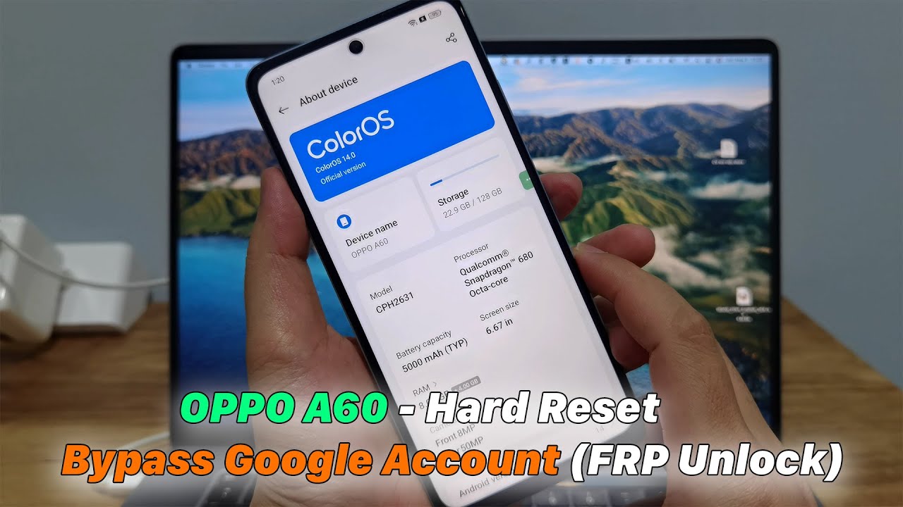 OPPO A60 – Hard Reset & Bypass Google Account (FRP OPPO A60 – Hard Reset & Bypass Google Account (FRP