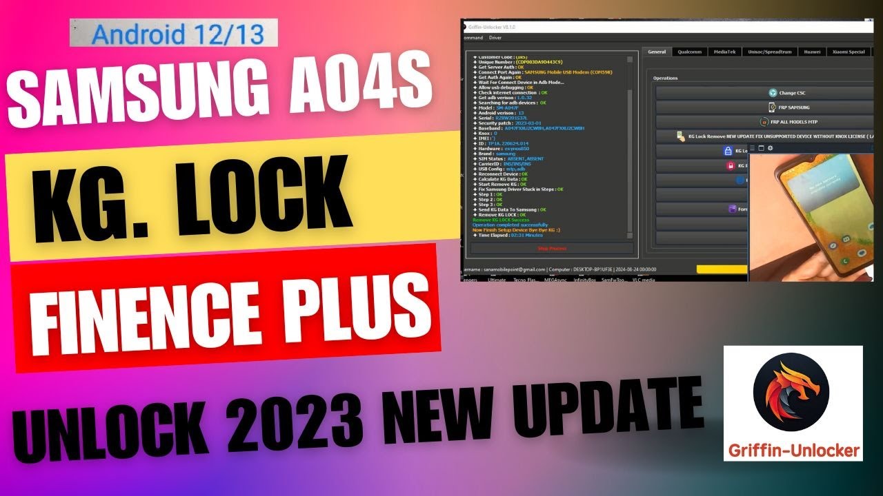 SAMSUNG A04s KG LOCK REMOVE ADB MOOD // A04s FiNENCE SAMSUNG A04s KG LOCK REMOVE ADB MOOD // A04s FiNENCE