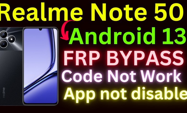 Realme Note 50 (RMX3834) Frp Bypass/Unlock Android 13 Realme Note 50 (RMX3834) Frp Bypass/Unlock Android 13