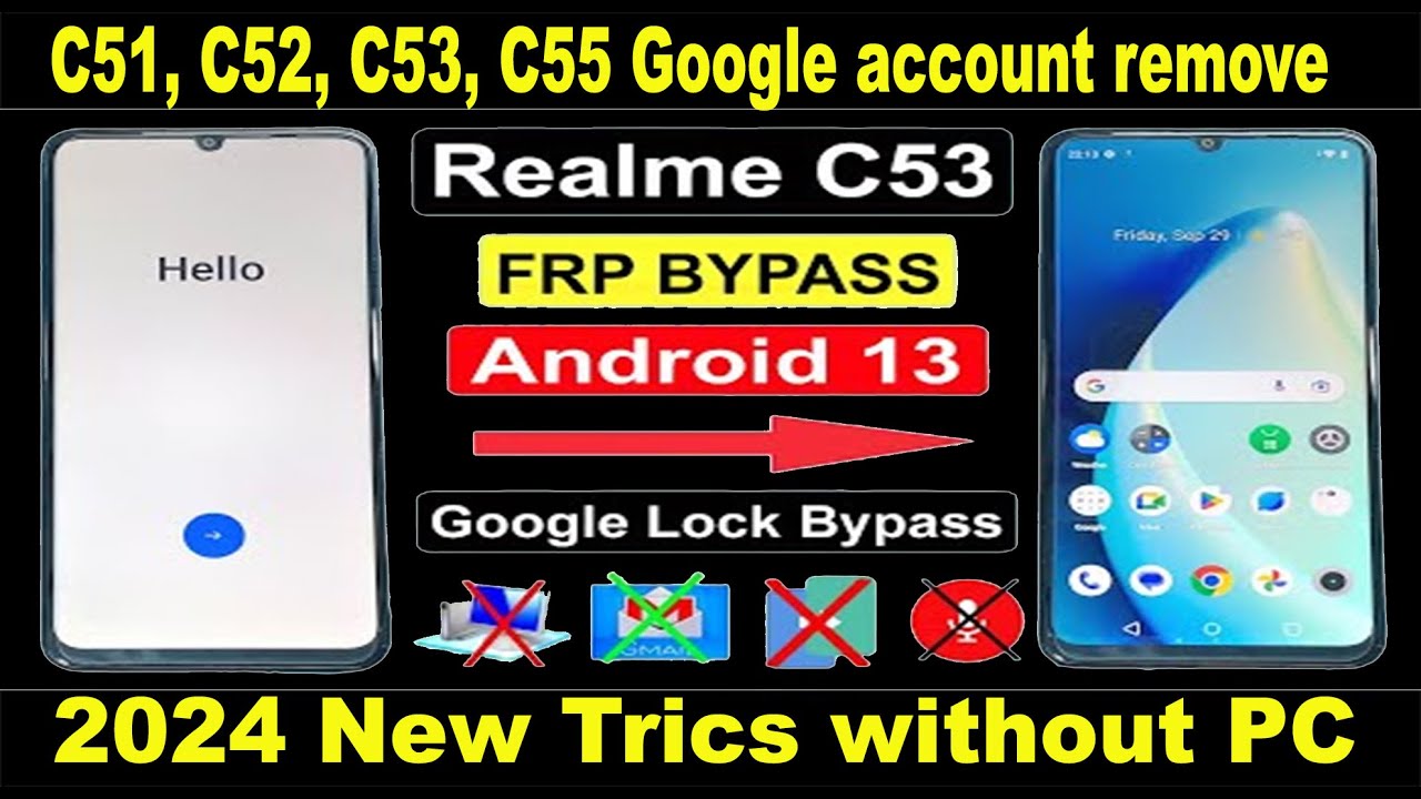 Realme c 51, 52, 53, 55 frp bypass without pc 2024 new Realme c 51, 52, 53, 55 frp bypass without pc 2024 new