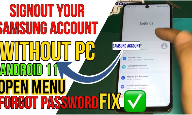 How to signout your samsung account without How to signout your samsung account without