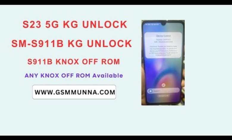 S23 KG -S911B KNOX OFF ROM S23 KG -S911B KNOX OFF ROM