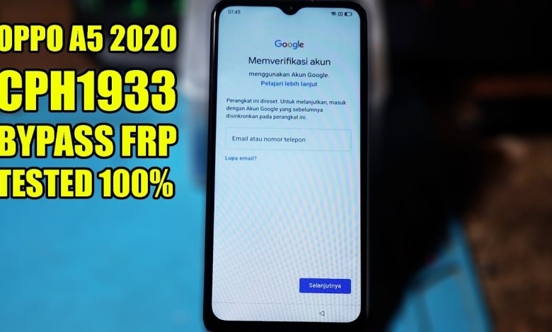 Bypass FRP OPPO A5 2020 CPH1933 OS 11 Tested 100% Bypass FRP OPPO A5 2020 CPH1933 OS 11 Tested 100%