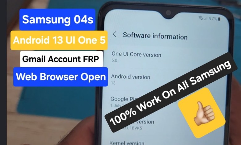 Samsung Galaxy A04s Android 13 A047F Gmail FRP Samsung Galaxy A04s Android 13 A047F Gmail FRP