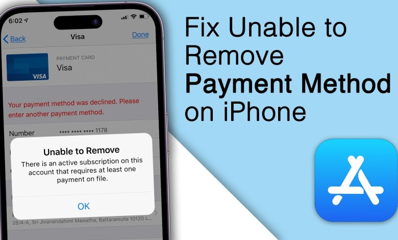 Fix Unable to Remove Payment Method because Active Fix Unable to Remove Payment Method because Active