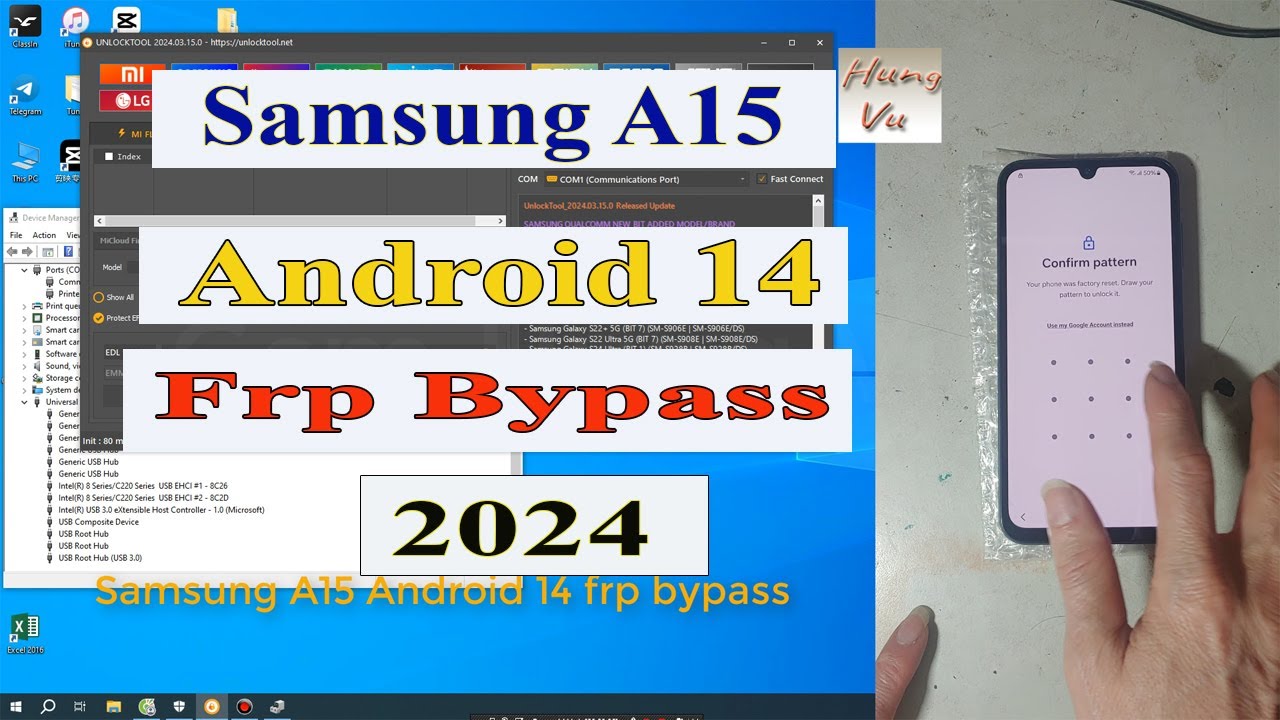 Samsung A15 Frp bypass Android 14 with Unlocktool Samsung A15 Frp bypass Android 14 with Unlocktool