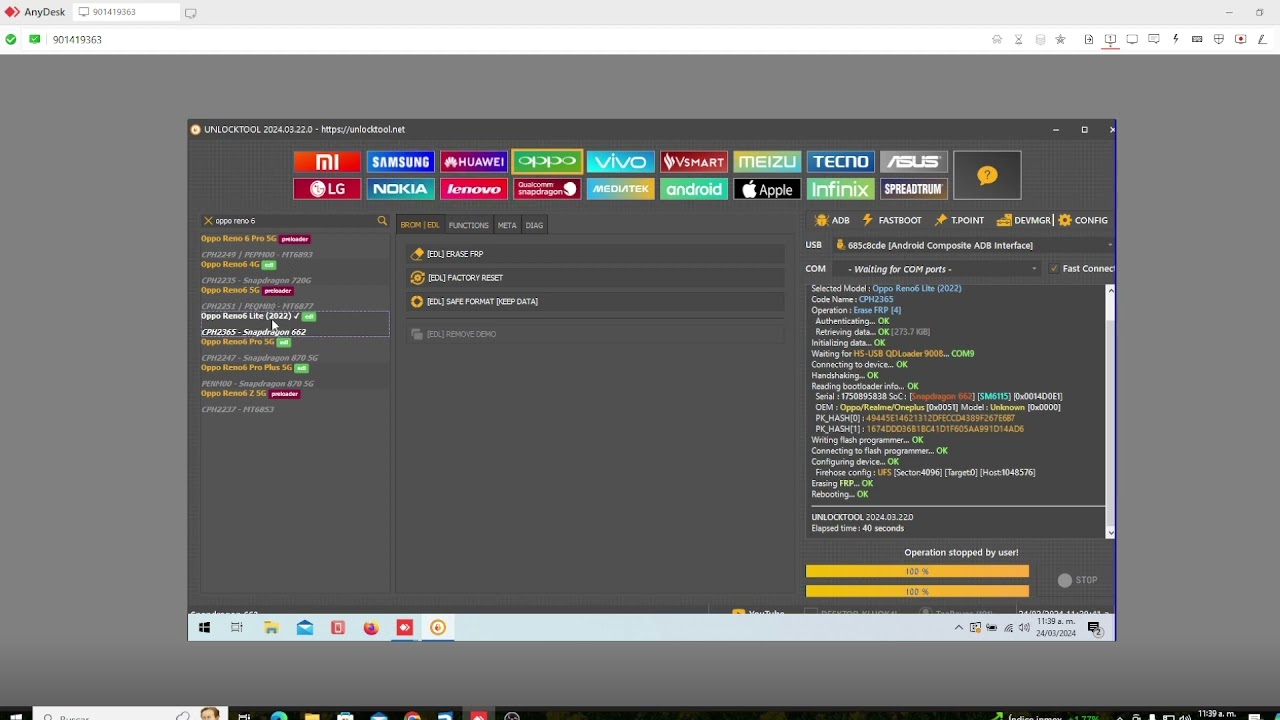 FRP GOOGLE Oppo Reno 6 Lite By Unlock Tool FRP GOOGLE Oppo Reno 6 Lite By Unlock Tool
