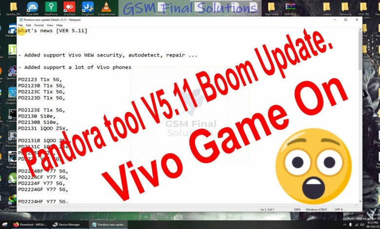 Pandora v5.11 and V5.12 setup . All Vivo models Pandora v5.11 and V5.12 setup . All Vivo models