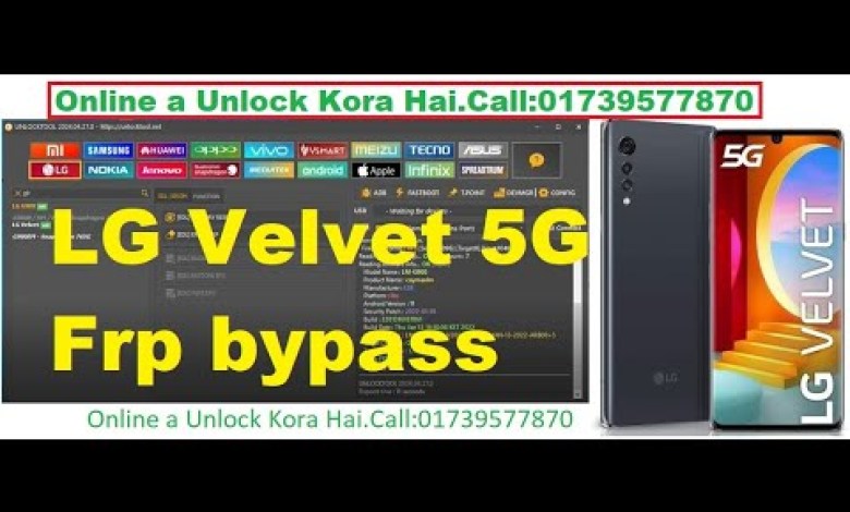 LG Velvet 5G Frp bypass Unlock Tool by Mobile Unlock LG Velvet 5G Frp bypass Unlock Tool by Mobile Unlock