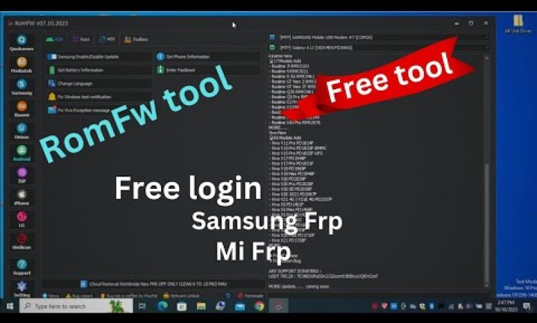 RomFw tool free login || free Samsung, Mi FRP bypass RomFw tool free login || free Samsung, Mi FRP bypass