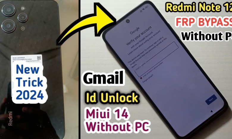 Redmi Note 12 Google/Gmail Account Bypass Without Pc || Redmi Note 12 Google/Gmail Account Bypass Without Pc ||