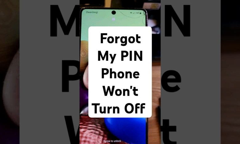 Forgot My PIN on my Samsung Phone – It won’t turn off – Forgot My PIN on my Samsung Phone – It won’t turn off –