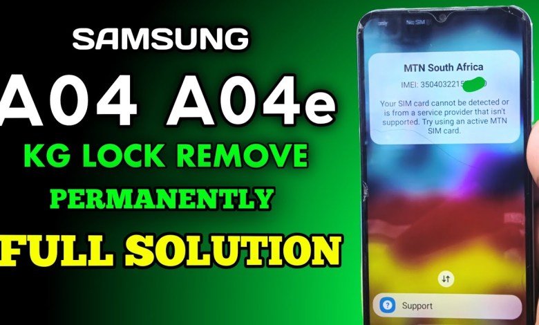 Samsung A04 A04e KG Unlock Solution / Samsung A042F Samsung A04 A04e KG Unlock Solution / Samsung A042F