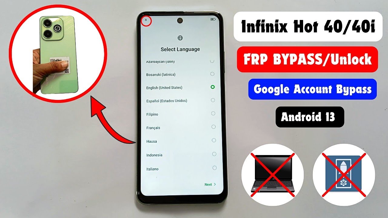 Infinix Hot 40/40i FRP Bypass Android 13 | Infinix Infinix Hot 40/40i FRP Bypass Android 13 | Infinix