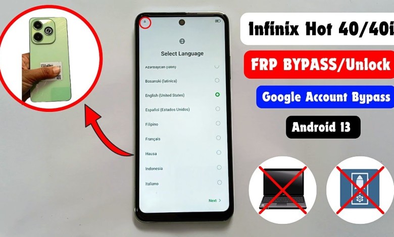 Infinix Hot 40/40i FRP Bypass Android 13 | Infinix Infinix Hot 40/40i FRP Bypass Android 13 | Infinix