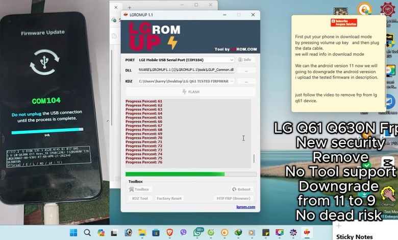 LG Q61 Q630N FRP New security Remove No tool support LG Q61 Q630N FRP New security Remove No tool support