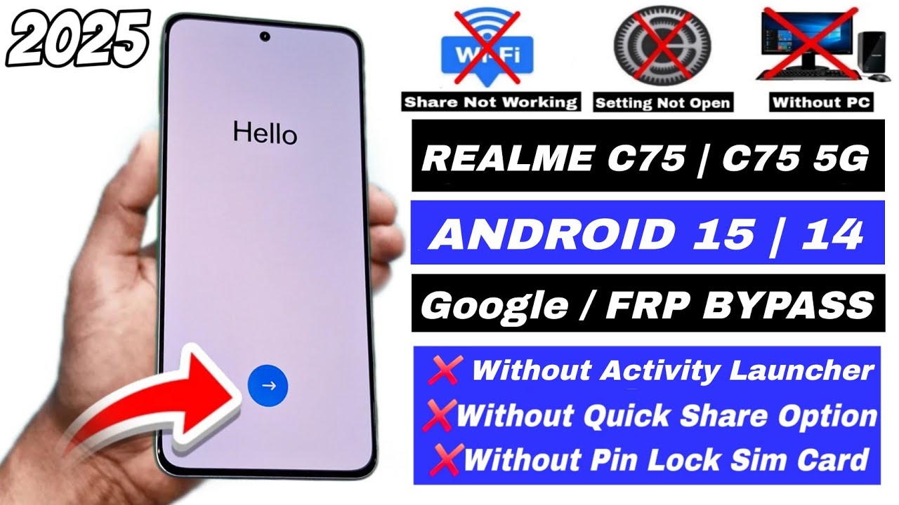 Unlocking Secrets: How to Bypass FRP/Google on Realme C75 with Android 15/14! Unlocking Secrets: How to Bypass FRP/Google on Realme C75 with Android 15/14!