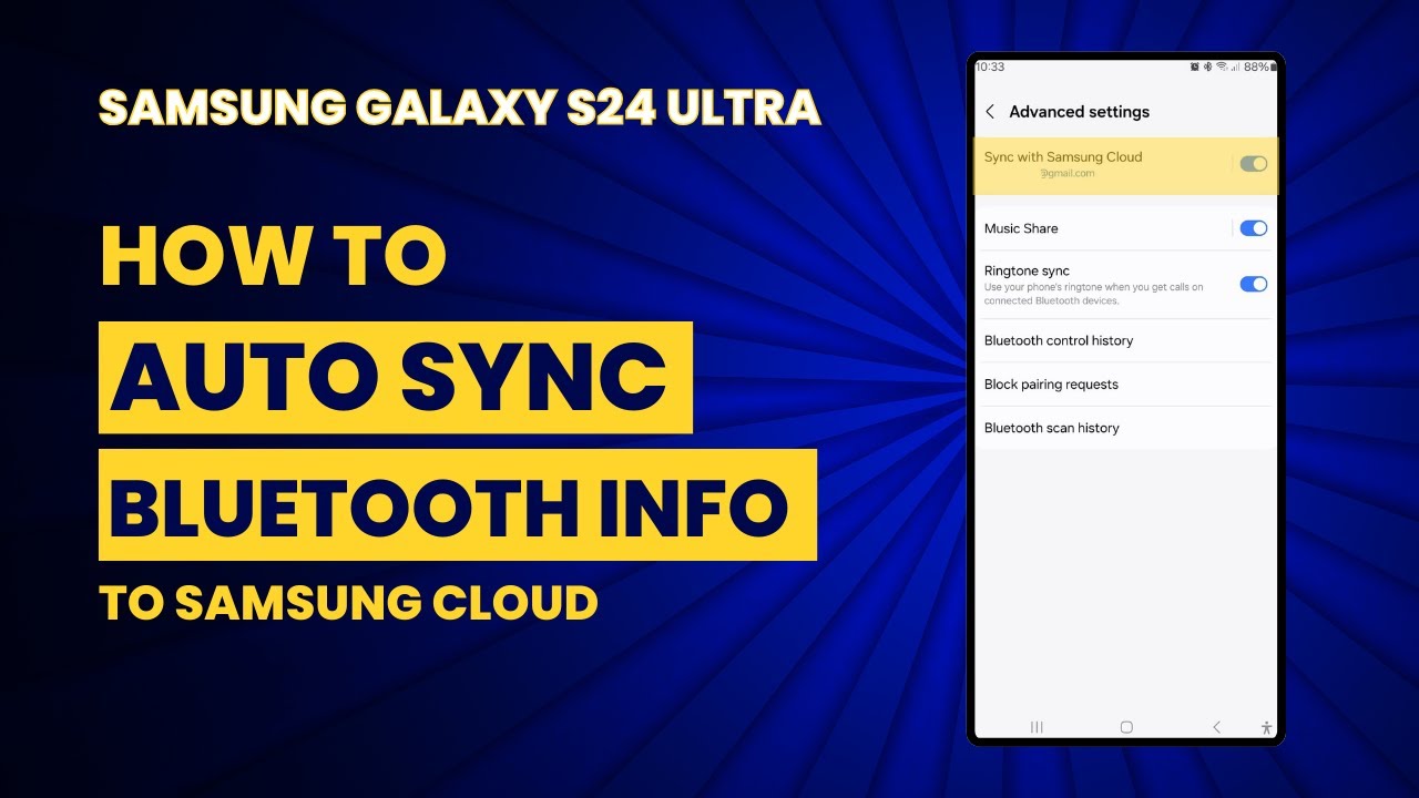 Samsung Galaxy S24 Ultra : How to enable Bluetooth Samsung Galaxy S24 Ultra : How to enable Bluetooth