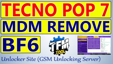 Tecno Pop 7 (BF6) MDM Remove By TFM Tool Tecno Pop 7 (BF6) MDM Remove By TFM Tool