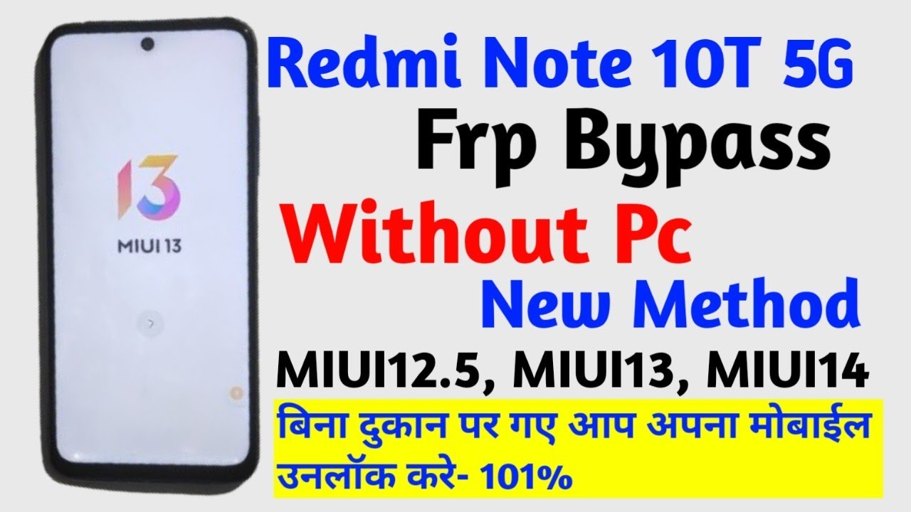 Redmi Note 10T 5G Frp Bypass | redmi (M2103K19I) Frp Redmi Note 10T 5G Frp Bypass | redmi (M2103K19I) Frp