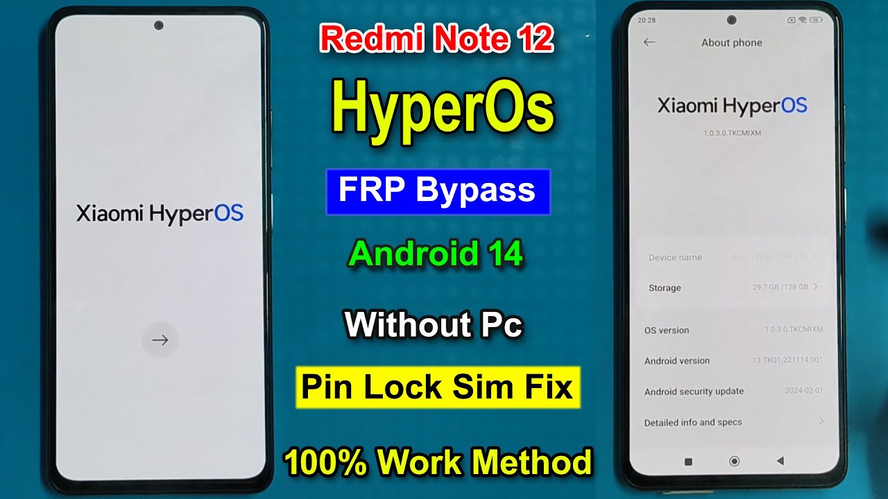 “New Method” Redmi Note 12 Frp Bypass HyperOS Android “New Method” Redmi Note 12 Frp Bypass HyperOS Android