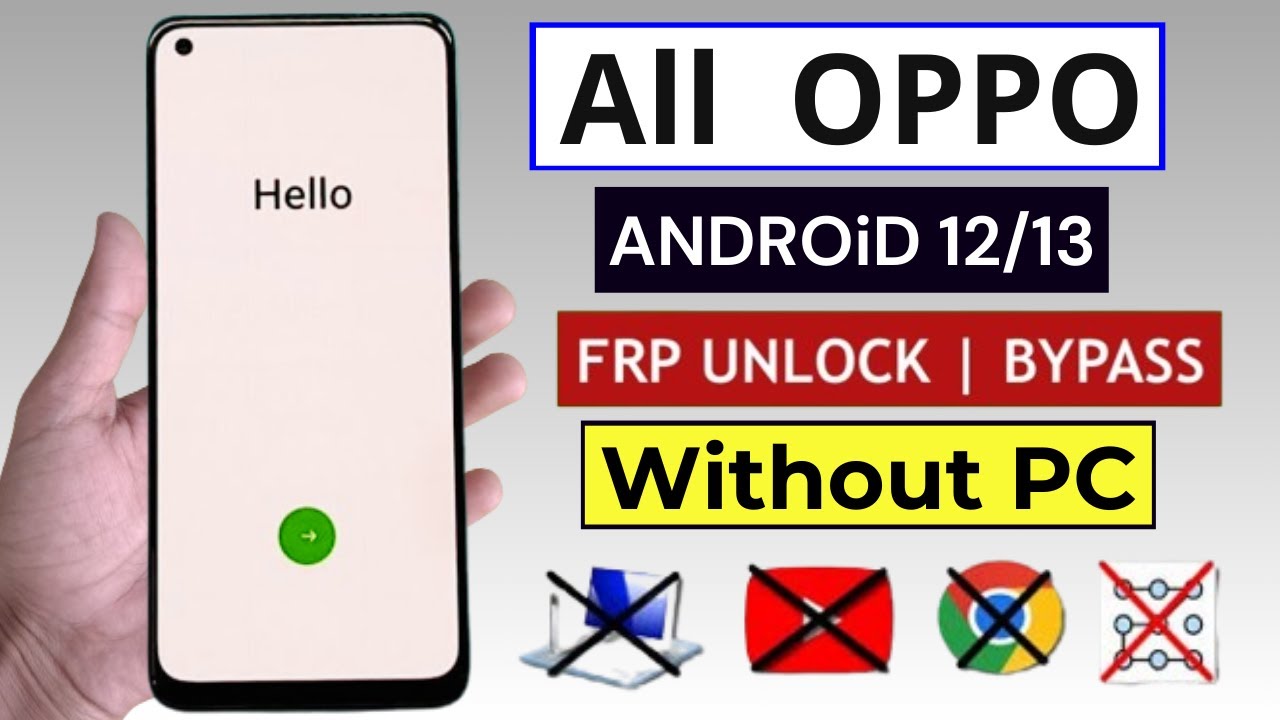 All Oppo Android 12/13 Frp Bypass/Unlock Without PC | All Oppo Android 12/13 Frp Bypass/Unlock Without PC |