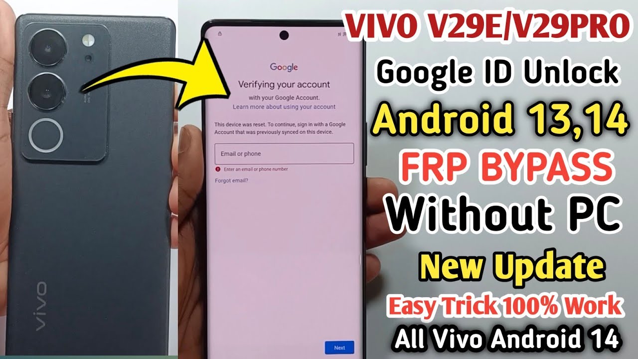 Vivo V29 Pro FRP Bypass Android 13,14 | Vivo V29 Pro 5G Vivo V29 Pro FRP Bypass Android 13,14 | Vivo V29 Pro 5G