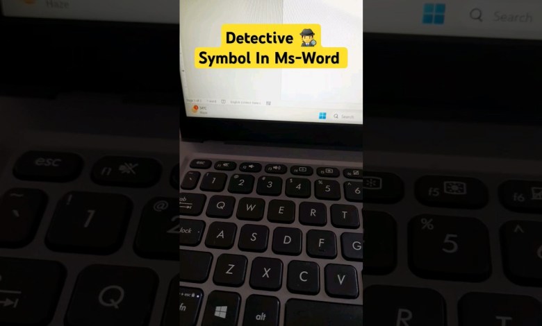 Detective Symbol in Ms-word Shortcut Key #shorts Detective Symbol in Ms-word Shortcut Key #shorts