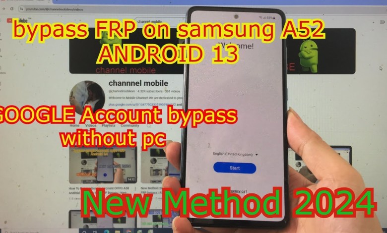 SAMSUNG A52 Android 13 FRP Bypass Tutorial | 2024 SAMSUNG A52 Android 13 FRP Bypass Tutorial | 2024