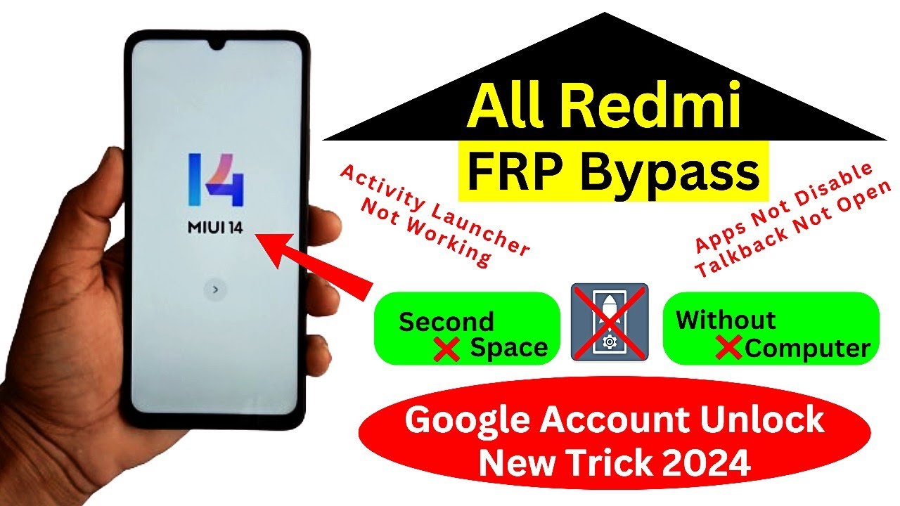 All Redmi MIUI 14 FRP Bypass Activity Launcher Not Open All Redmi MIUI 14 FRP Bypass Activity Launcher Not Open