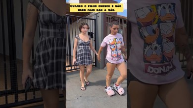 Quando o filho cresce e não quer dar mas a mão. Quando o filho cresce e não quer dar mas a mão.