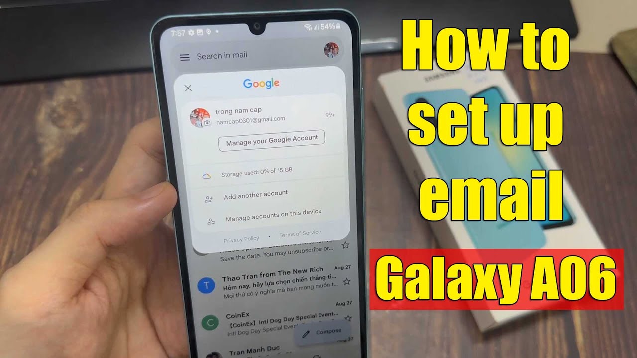 How to set up email on Samsung Galaxy A06 | easy How to set up email on Samsung Galaxy A06 | easy