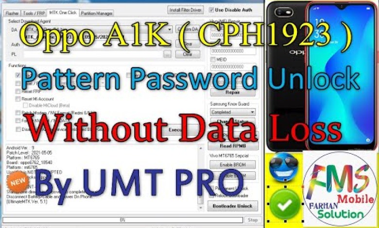 Oppo A1K CPH1923 Password Unlock Without Data Loss Oppo A1K CPH1923 Password Unlock Without Data Loss