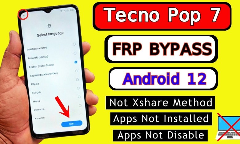 Tecno Pop 7 FRP Bypass Without PC Android 12 | Tecno Tecno Pop 7 FRP Bypass Without PC Android 12 | Tecno