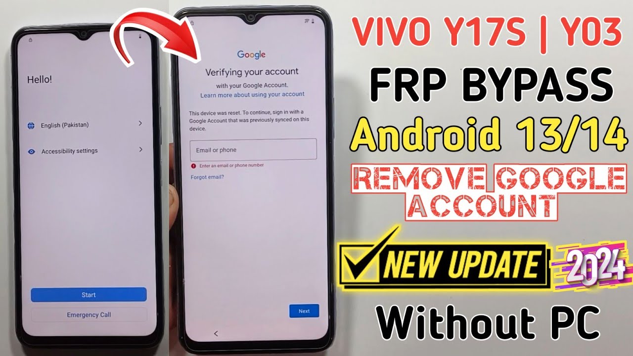 Vivo Y17s/Y03 FRP Bypass Android 14 | All Vivo Google Vivo Y17s/Y03 FRP Bypass Android 14 | All Vivo Google