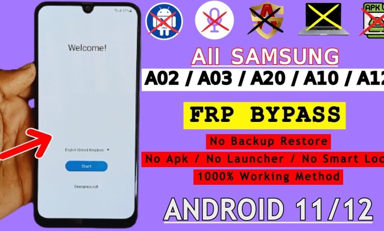 Samsung A20,A02,A03,A10,A12 FRP Bypass New Method Samsung A20,A02,A03,A10,A12 FRP Bypass New Method