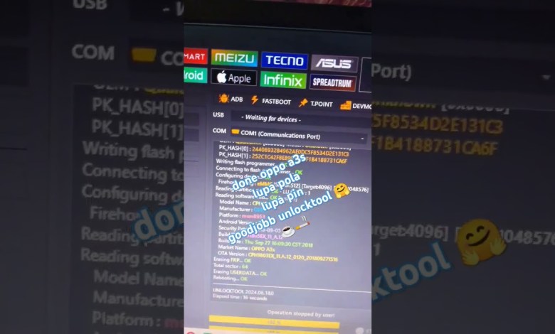 done oppo a3s erase frp factory reset by unlocktool done oppo a3s erase frp factory reset by unlocktool