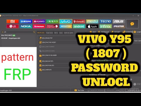 Vivo y95(1807) pattern Lock || Unlocktool || Just Vivo y95(1807) pattern Lock || Unlocktool || Just