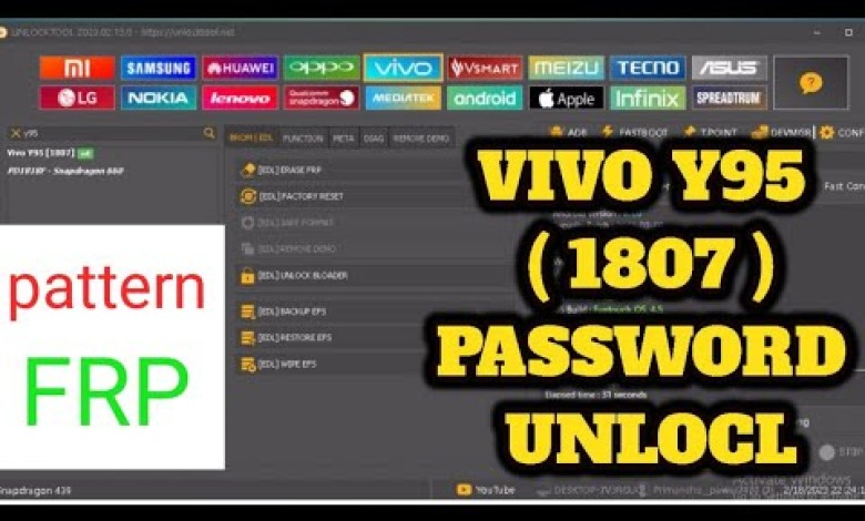 Vivo y95(1807) pattern Lock || Unlocktool || Just Vivo y95(1807) pattern Lock || Unlocktool || Just
