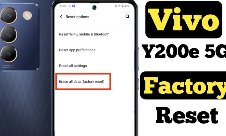 How to factory reset Vivo Y200e 5G || Vivo Y200e 5G ko How to factory reset Vivo Y200e 5G || Vivo Y200e 5G ko
