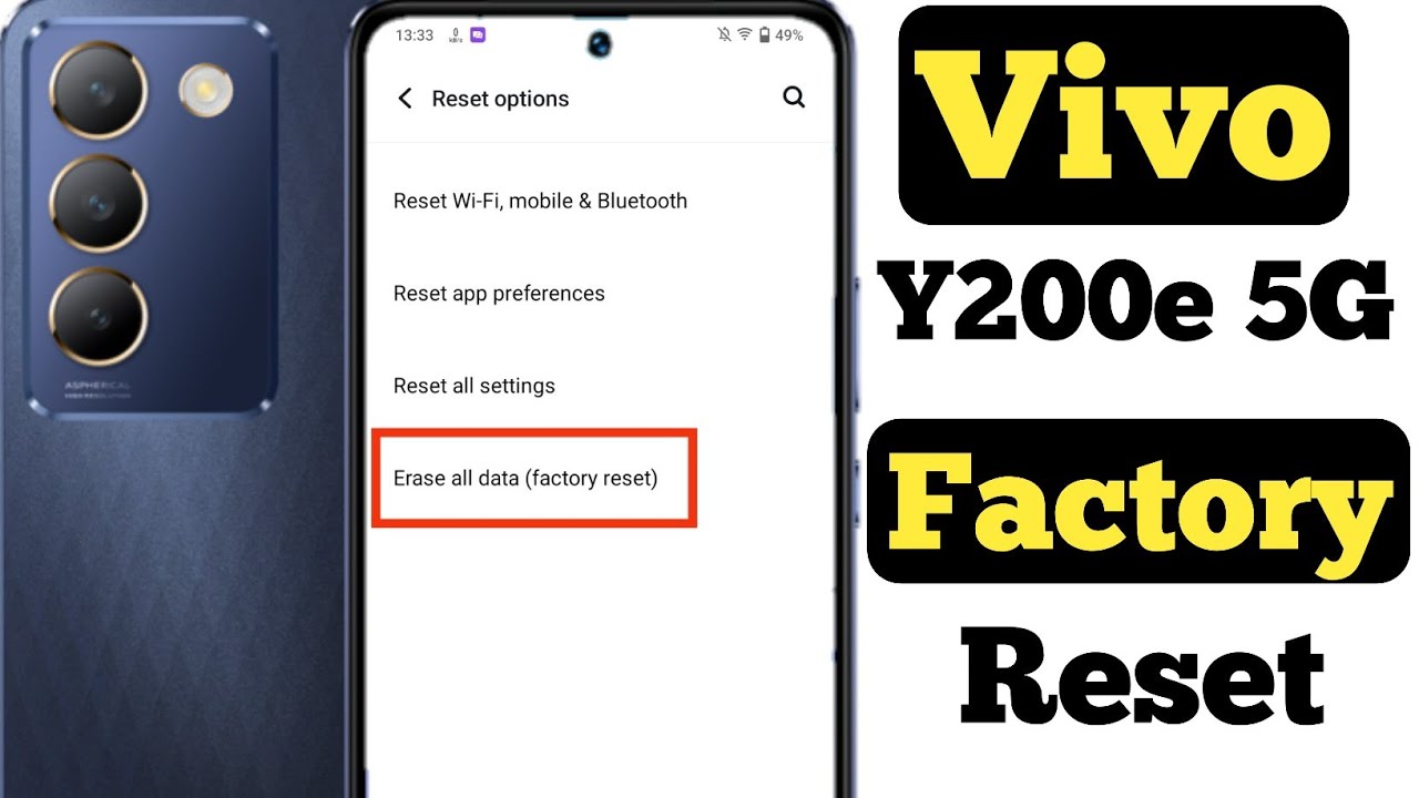 How to factory reset Vivo Y200e 5G || Vivo Y200e 5G ko How to factory reset Vivo Y200e 5G || Vivo Y200e 5G ko