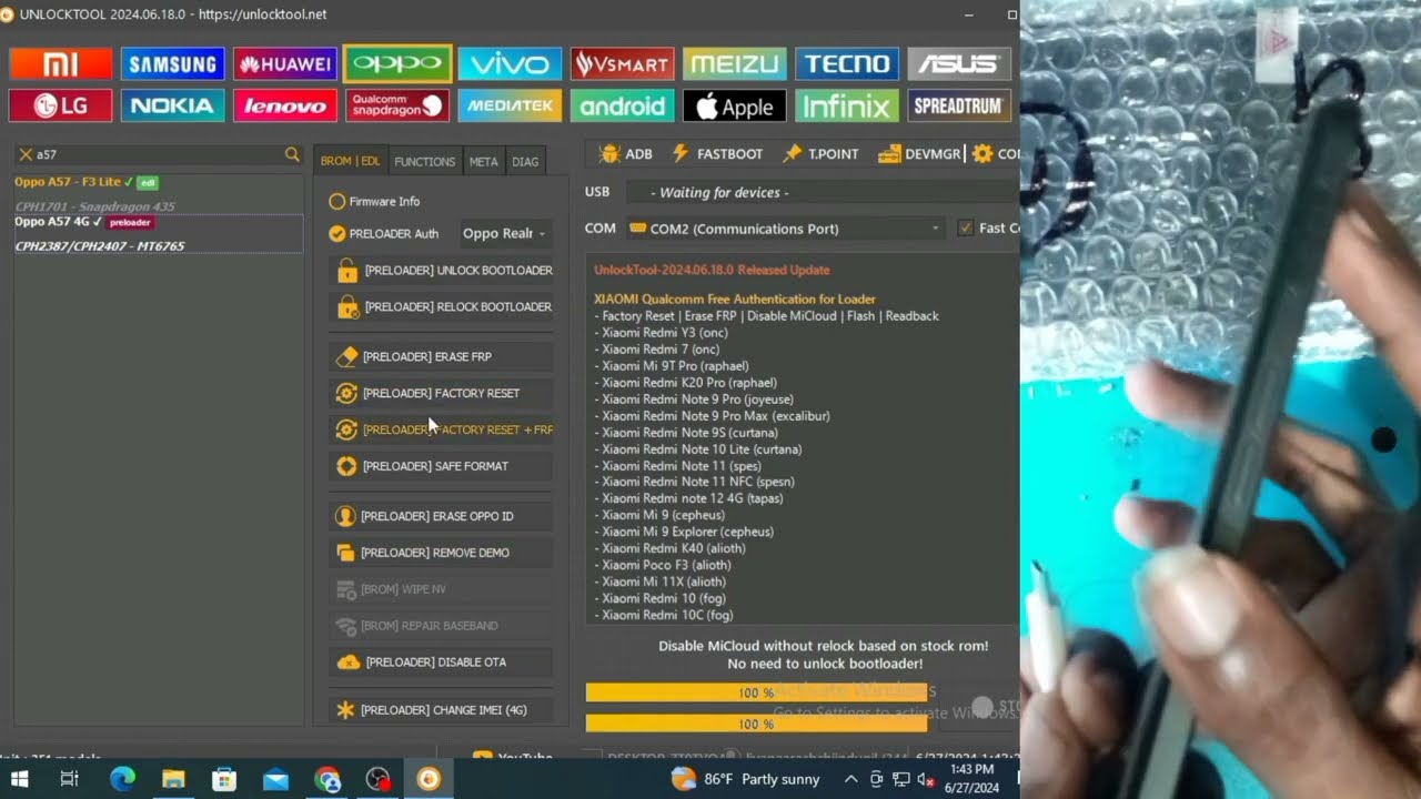 Oppo A57 (CPH2387) FRP REMOVE UNLOCKTOOL ONE CLICK 2024 Oppo A57 (CPH2387) FRP REMOVE UNLOCKTOOL ONE CLICK 2024