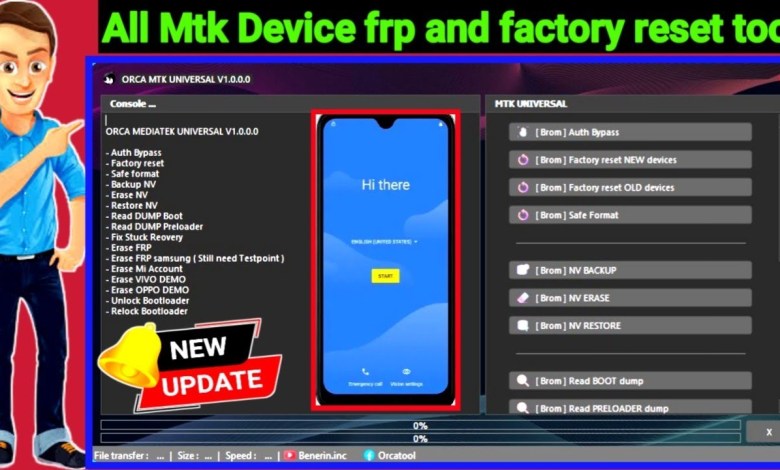 All Mtk Device frp and factory reset tool / orca mtk All Mtk Device frp and factory reset tool / orca mtk