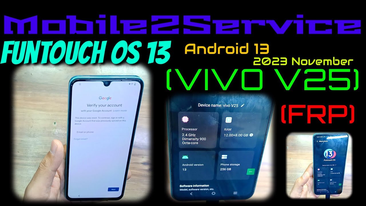 VIVO V25 Android 13 F/Os 13 Frp Bypass No pc /No tool VIVO V25 Android 13 F/Os 13 Frp Bypass No pc /No tool